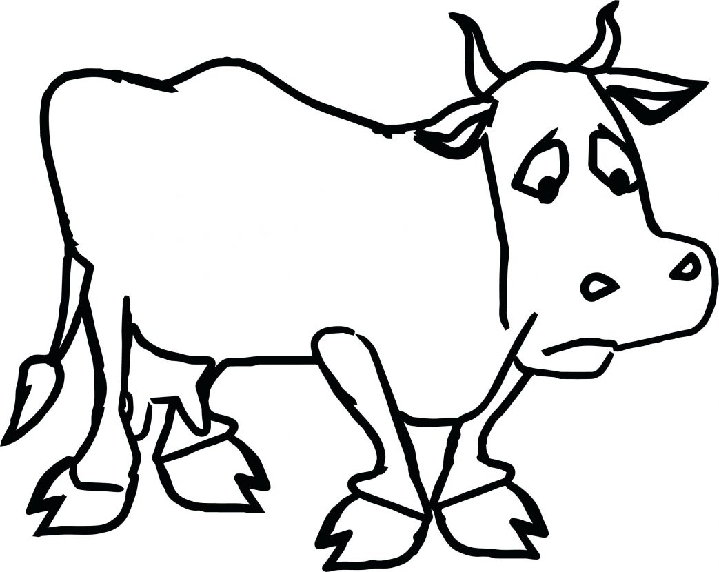1043x830 Dairy Cow Farm Coloring Pages Adult Animal Realistic Animals Color