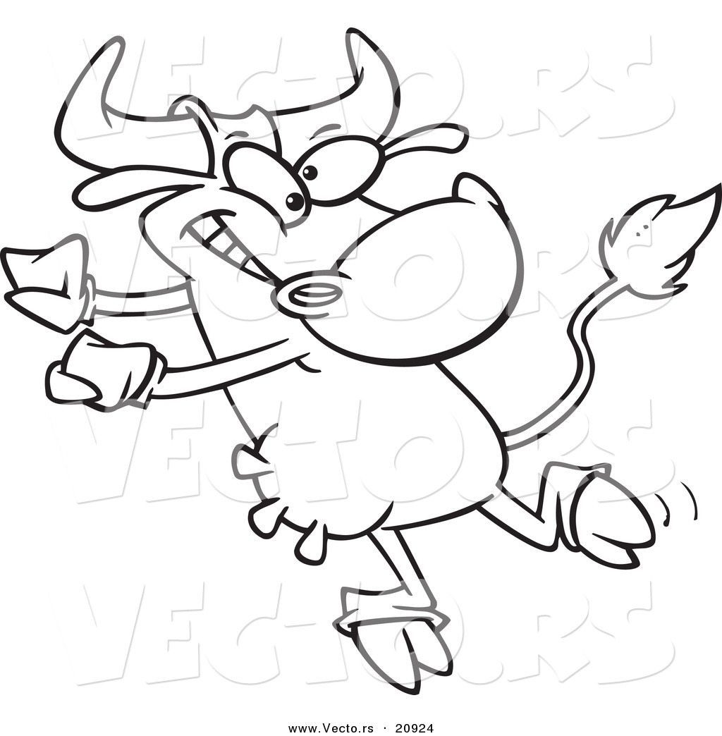 1024x1044 Vector Of A Cartoon Dancing Cow