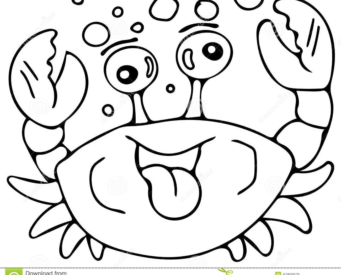 1300x1050 Undersea Crab Coloring Page Printable Animals Hermit Pages Free