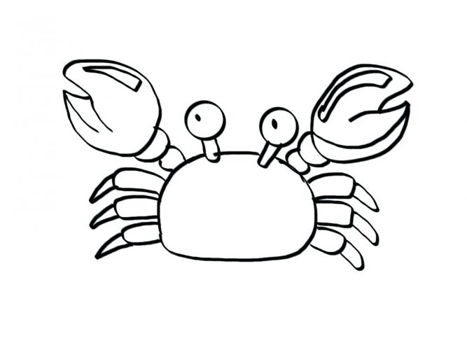 667x500 Coloring Page Hermit Crab Coloring Page Black And White Cartoon