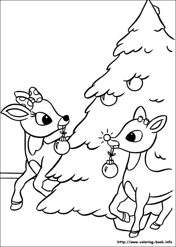 567x794 Rudolph Reindeer Coloring Pages