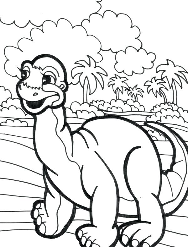 600x786 Cartoon Dinosaur Coloring Pages Dinosaurs Sheets Coloring Collection