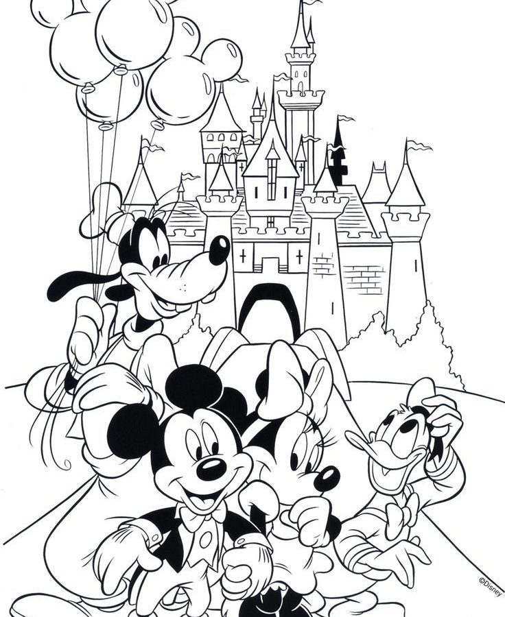 736x900 Walt Disney Portrait Coloring Page History Pages For Kids Cartoons