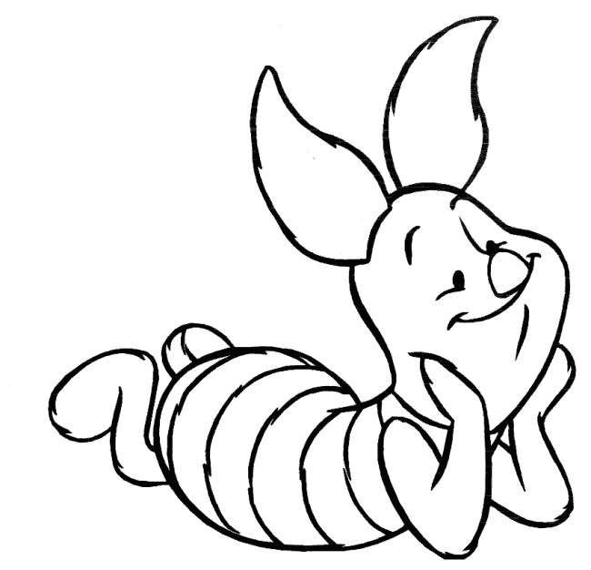 650x626 Big Disney Piglet Of Winnie The Pooh Coloring Pages Coloring