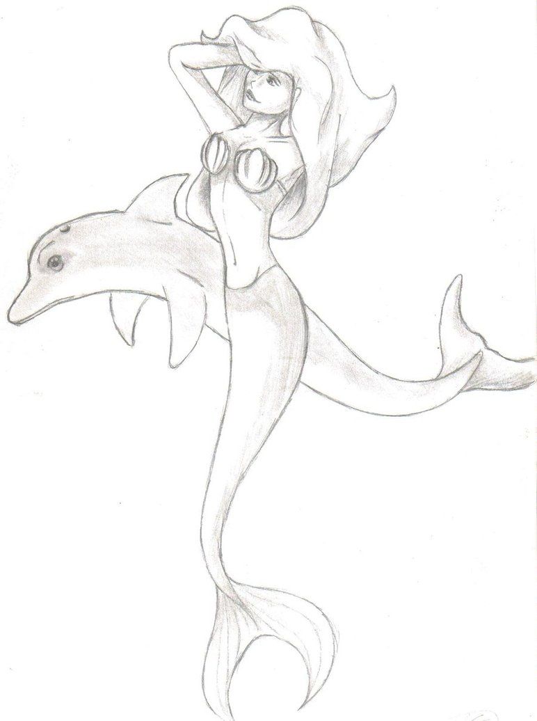 772x1036 Mermaid And Dolphin Coloring Pages