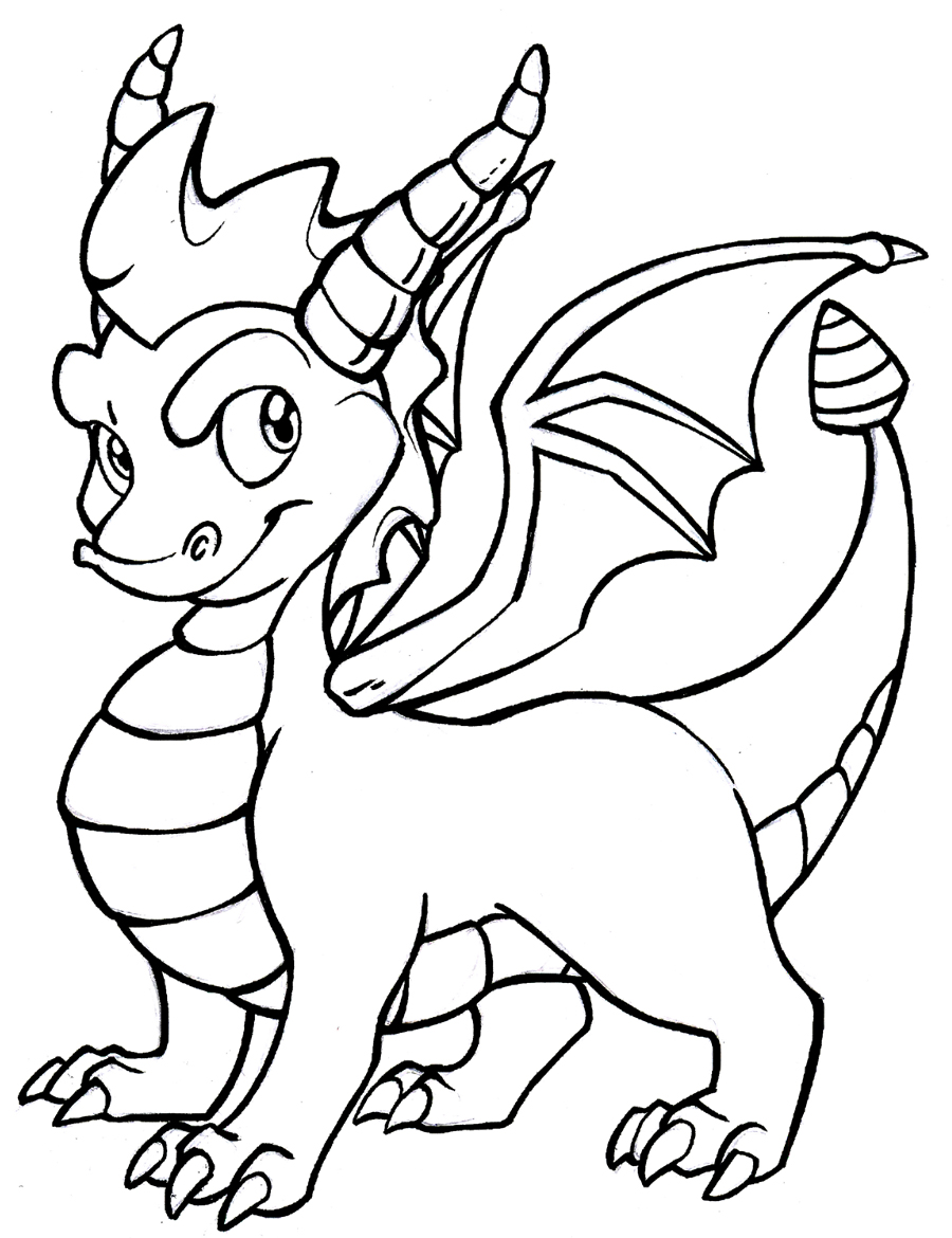 900x1170 Dragon Coloring Pages Spyro Of Cartoon Dragons