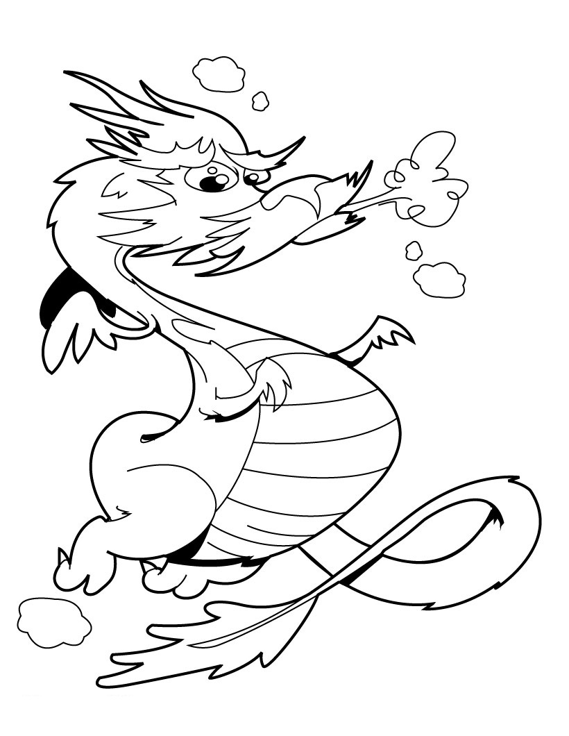 820x1060 Free Printable Chinese Dragon Coloring Pages For Kids