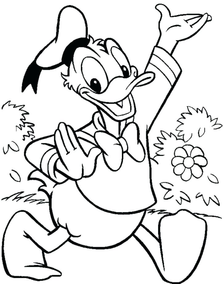 728x923 Awesome Donald Duck Coloring Page