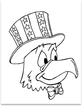 317x408 Patriotic Eagle Coloring Pages