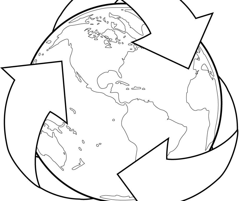 915x768 Recycling Coloring Pages For Toddler Free Recycle Symbol Page