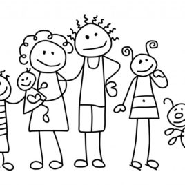 268x268 Family Cartoon Coloring Page Archives