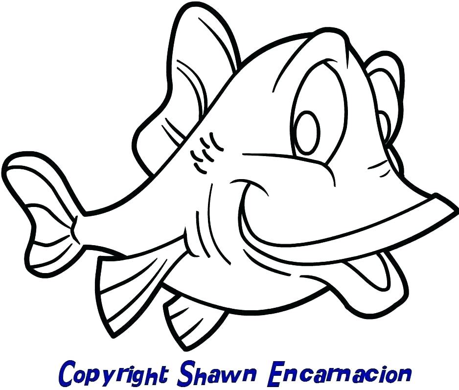938x797 Cartoon Fish Coloring Pages Cartoon Fish Coloring Pages Simple