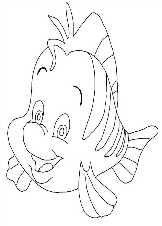 567x794 Cartoon Fish Coloring Page