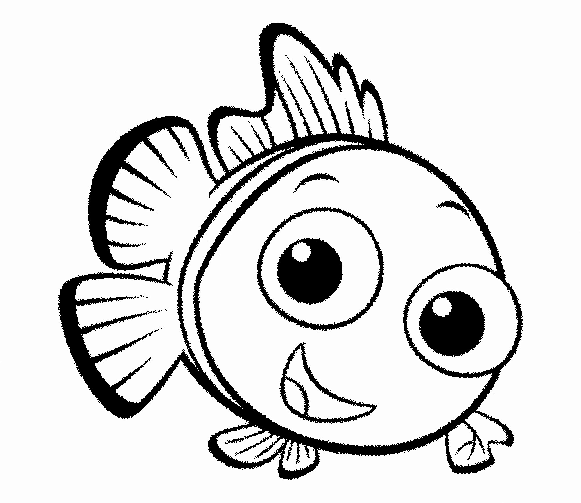 2000x1730 New Cartoon Fish Coloring Pages Gallery Printable Sheet Remarkable
