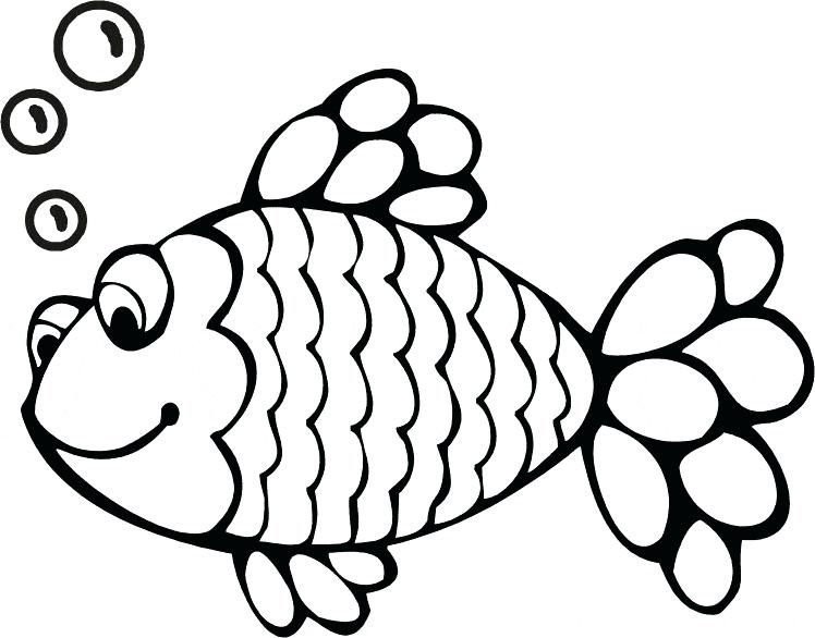 748x586 Cartoon Fish Coloring Pages