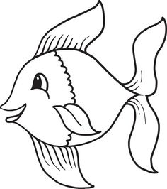 236x266 Cartoon Fish Coloring Page