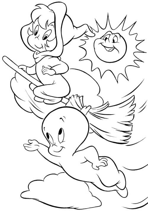 500x713 Casper And Witch Coloring Page Casper Witches