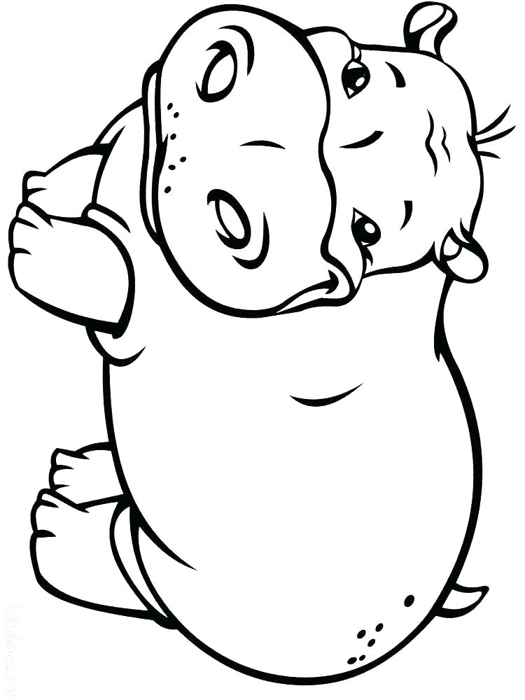 750x1000 Coloring Pages Hippo Hippo Coloring Pages To Print Hippopotamus
