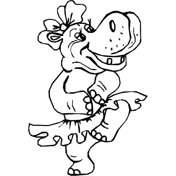600x600 Hippo Coloring Pages