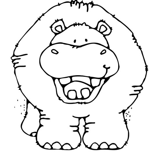 530x528 Hippo Coloring Pages Download
