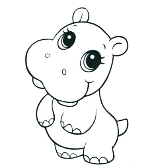 540x579 Hippopotamus Coloring Page Hippo Cartoon Coloring Pages Free Hippo