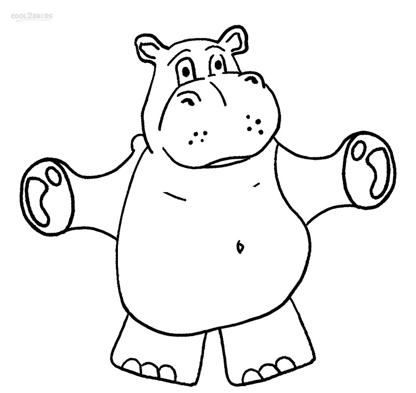850x802 Printable Hippo Coloring Pages For Kids