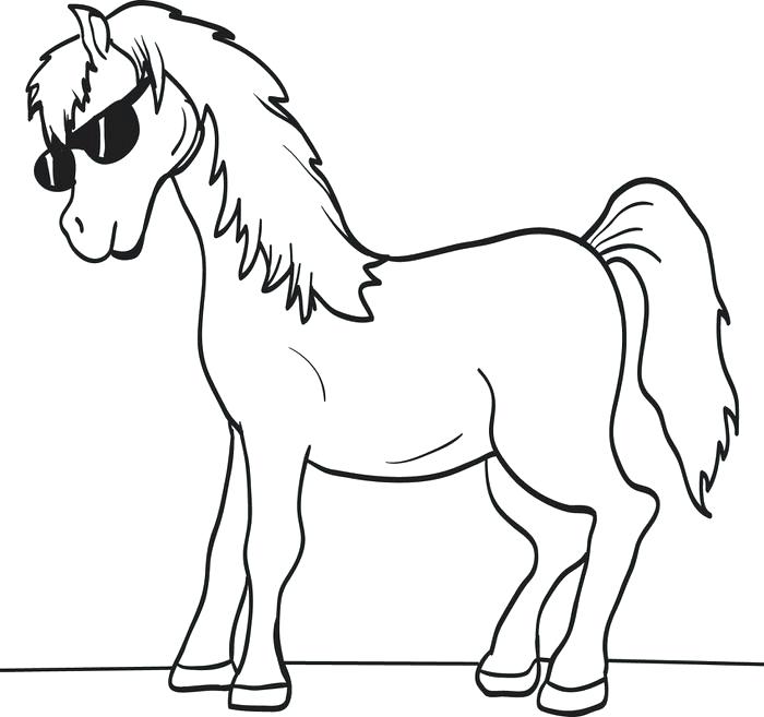 700x657 Horses Coloring Pages Free Printable Cartoon Horse Coloring Page
