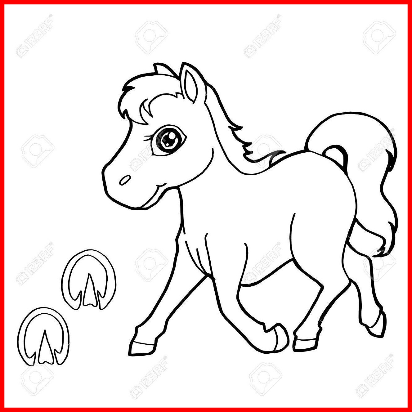 1328x1328 Cartoon Horse Coloring Pages