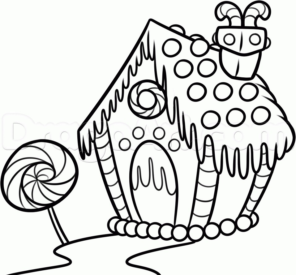 957x889 Gingerbread House And Man Coloring Pages Copy Cartoon Gingerbread