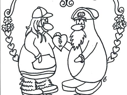 440x330 Penguin Printable Coloring Pages Club Penguin Coloring Pages Print