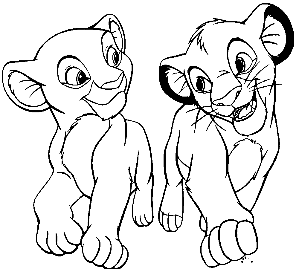 1000x900 Grown Simba Coloring Page Baby Mountain Lion Pages King Pictures