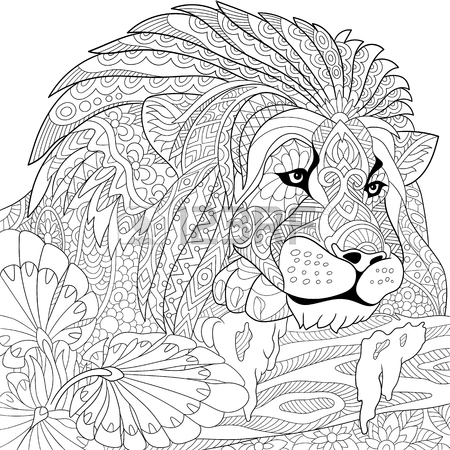 450x450 Stylized Cartoon Lion