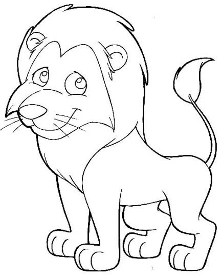 432x542 Cartoon Lion Coloring Pages