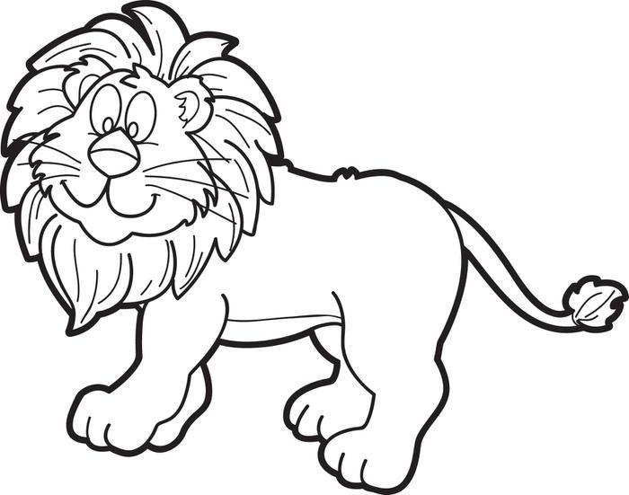 700x551 Cartoon Male Lion Coloring Page Lions And Lion Clipart