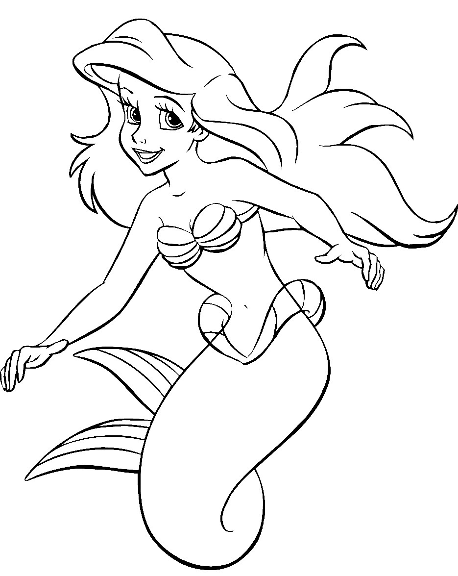 935x1175 Elegant Mermaid Color Pages Free Coloring Pages