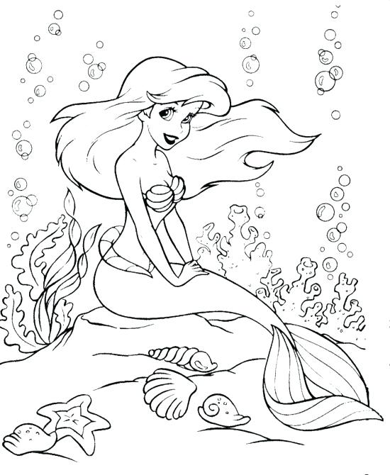 550x670 Free Printable Little Mermaid Coloring Pages Little Mermaid