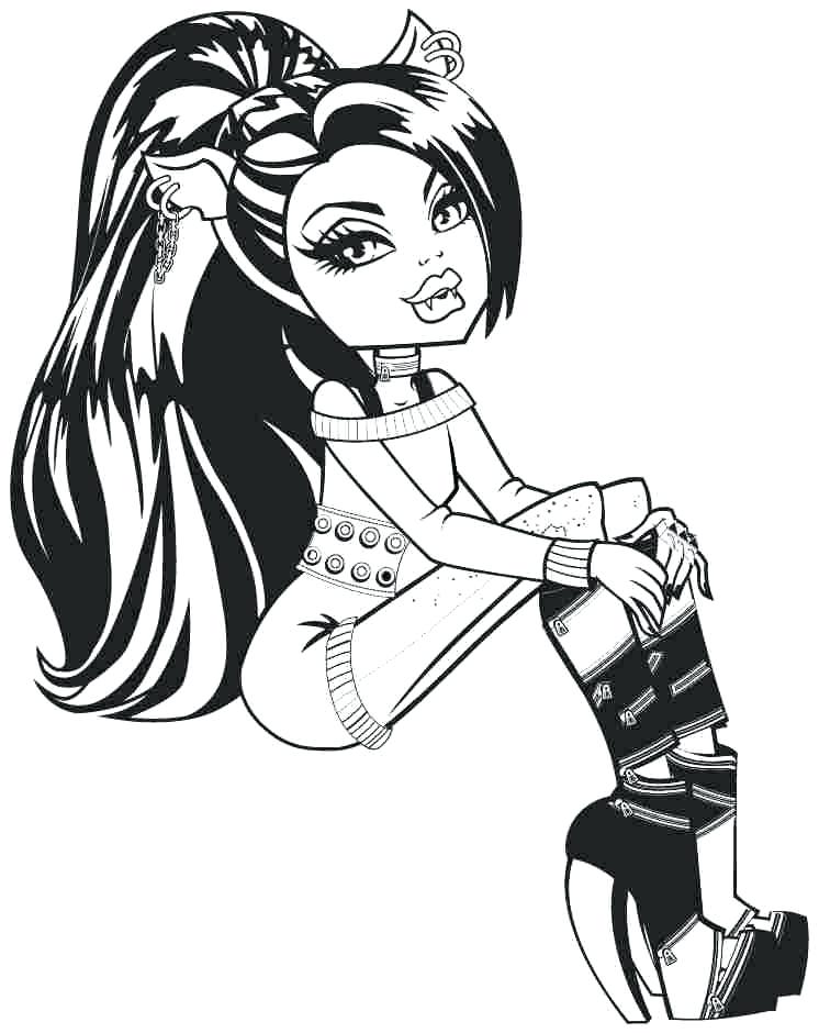 746x940 Monster High Coloring Pages Wolf Coloring Pages Cartoon Monster