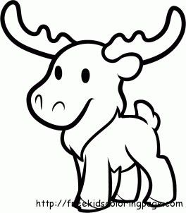 264x302 Print Out Moose Coloring Pages For Kids Printables