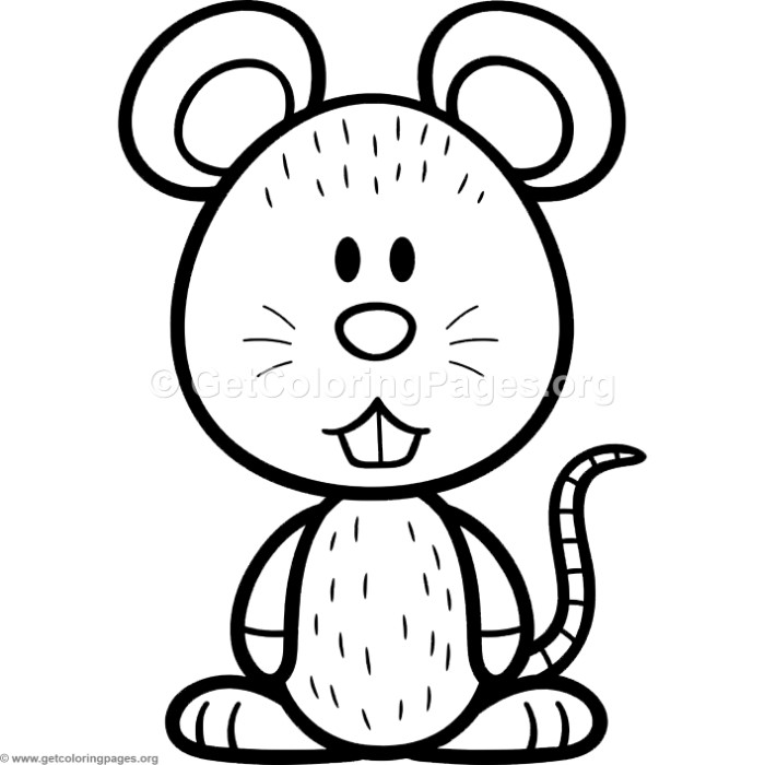 700x700 Little Cute Cartoon Mouse Coloring Pages