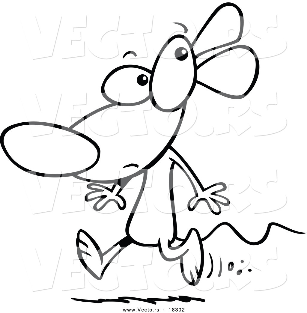 1024x1044 Vector Of A Cartoon Running Mouse