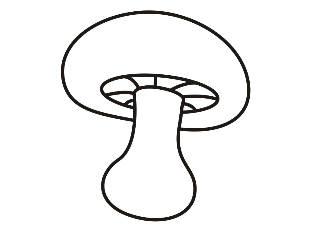 1024x768 Mushroom Coloring Page