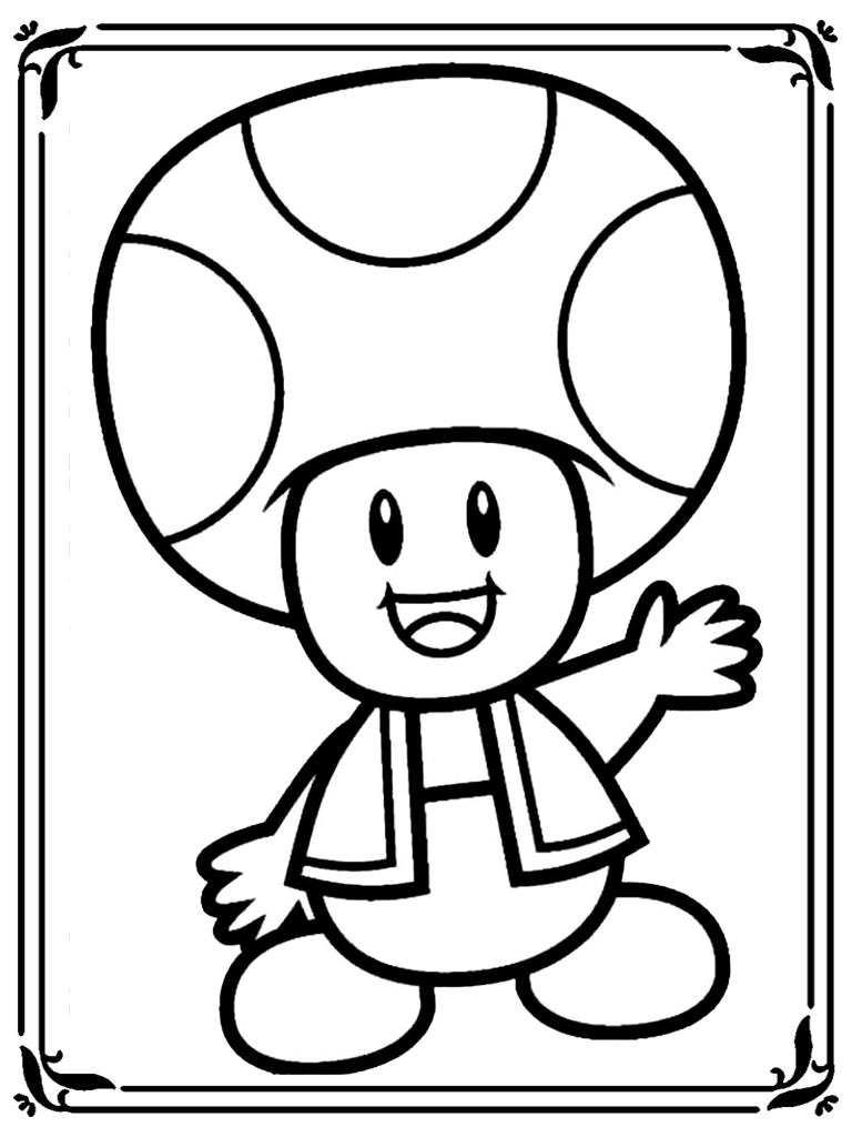 768x1024 Mario Mushroom Coloring Page, Pin Mushroom Super Mario Brothers