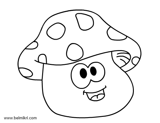 520x400 Printable Mushroom Coloring Pages