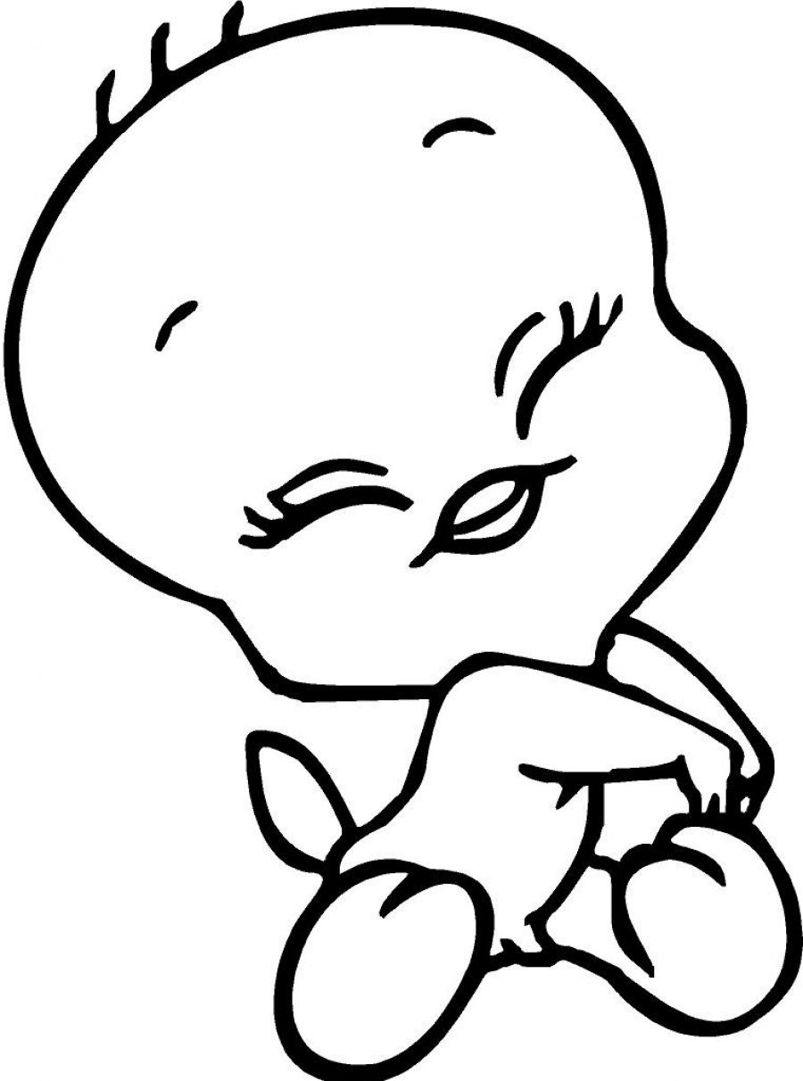 900x1212 Cute Tweety Bird Coloring Pages