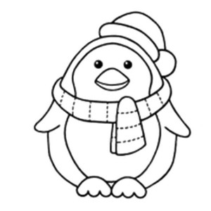 300x300 Cartoon Penguin Coloring Pages