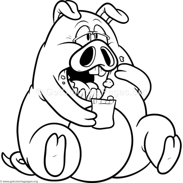 700x700 Funny Cartoon Pig Coloring Pages