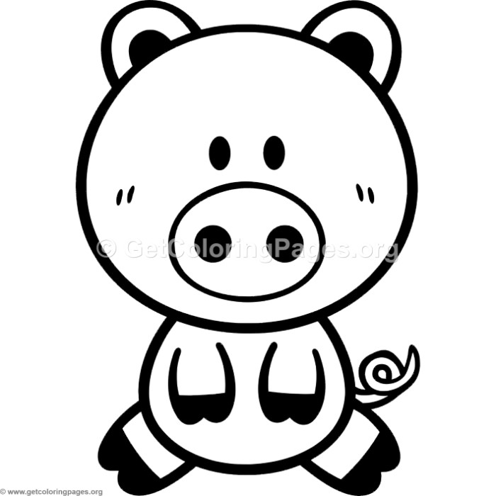 700x700 Little Cute Cartoon Pig Coloring Pages