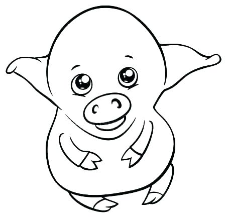450x434 Coloring Page Of A Pig