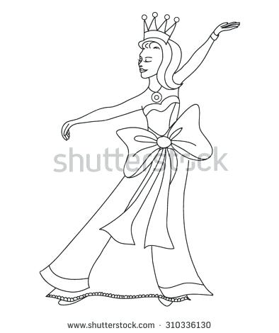 394x470 Princess Coloring Pages For Kids Beautiful Cartoon Princess