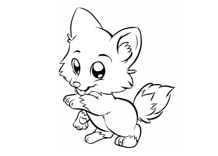 700x500 Cartoon Puppy Coloring Pages